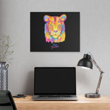 "Stay Fearless" Multicolored Lion Classic Stretched Canvas