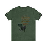 "I Never Knew How Golden Silence Could Be ...Flying Monkey TM Adult Size Unisex Jersey Short Sleeve Tee