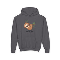 "Bestest Hang Out Buddy" Sloth Youth Heavy Blend Hooded Sweatshirt