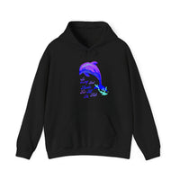 "So Long And Thankx For All The Fish" Dolphin Adult Unisex Heavy Blend™ Hooded Sweatshirt