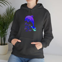 "So Long And Thankx For All The Fish" Dolphin Adult Unisex Heavy Blend™ Hooded Sweatshirt