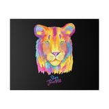 "Stay Fearless" Multicolored Lion Classic Stretched Canvas