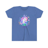 "This Girl Loves Unicorns" Youth Short Sleeve Tee