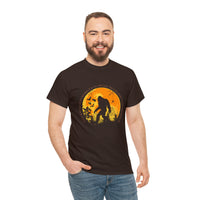 "If You Don't Like How I Am Living You Can Just Leave This Long-Haired Forest Dweller Alone" Bigfoot Unisex Heavy Cotton Tee