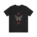 "Stay Happy Stay Divine" Butterfly Jersey Short Sleeve Tee