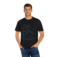 Rainbow Kitty " Unconditional Love Has Whiskers and A Sandpaper Tongue" Garment-Dyed 100% Cotton-shirt