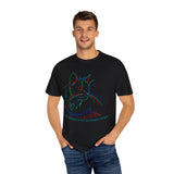 Rainbow Kitty " Unconditional Love Has Whiskers and A Sandpaper Tongue" Garment-Dyed 100% Cotton-shirt