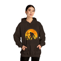 "If You Don't Like How I Am Living You Can Just Leave This Long-Haired Forest Dweller Alone" Bigfoot Unisex Heavy Blend™ Hooded Sweatshirt