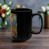 Angel Warrior Black Mug, 15oz