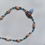 Blue Lace Agate Teardrop Pendant Necklace