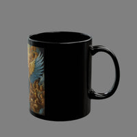 Warrior Angel Ceramic Black Mug 11oz