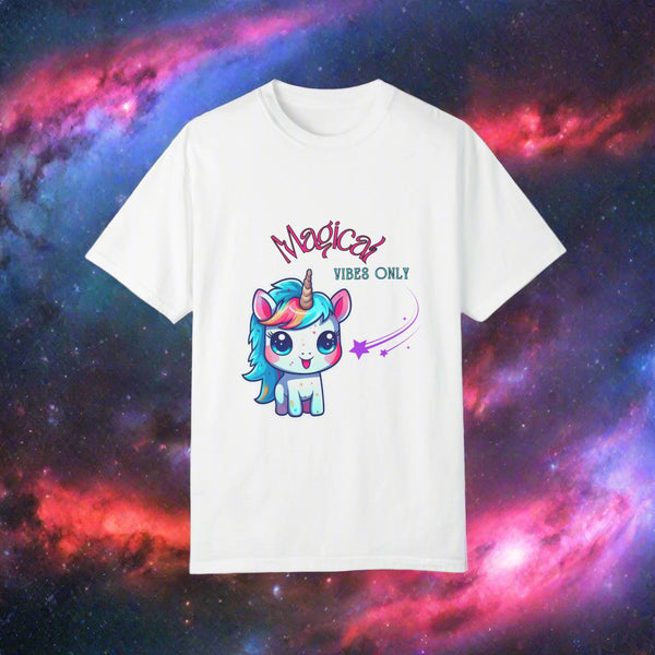 Magical Vibes Only Unicorn Unisex Garment-Dyed T-shirt