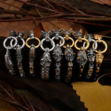 Nordic Viking Celtic Druid Men Stainless Steel Snake Chain Bracelet